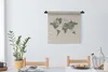 MuchoWow® Wandteppich Wandbehang Weltkarte - Elefant - Grau Produktbild-Vorschau 2