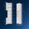 CASARIA® Badmöbel Set 2-tlg Weiß Waschbeckenunterschrank Produktbild-Vorschau 7