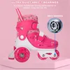 (Rosérot, M (30-33)) Rollschuhe für Kinder mit beleuchteten Produktbild-Vorschau 5