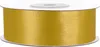 25mm breites, 25m langes, einseitig glänzendes goldenes Satinband auf Rolle. Perfekt für Bastelprojekte und Geschenkverpackungen Produktbild-Vorschau