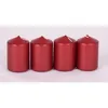 12x Stumpenkerze 4er Metallic Farbe Tischdekoration Produktbild-Vorschau 7