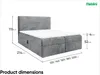 MEBLINI Boxspringbett mit Bettkasten - 140x200 - H4/Grau Produktbild-Vorschau 7