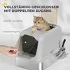 PawHut Katzenklo, Katzentoilette mit Deckel, Streuschaufel, Produktbild-Vorschau 5