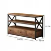 A product image of a TV stand with dimensions indicated. Podgląd zdjęcia produktu