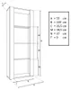 Komodee | Vitrine Schrank Tivoli mit 3 Regalböden, Korpus Produktbild-Vorschau 7