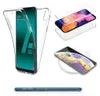 Collage of images showing a transparent phone case and phones. Produktbild-Vorschau
