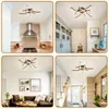 ZMH Deckenlampe LED Deckenleuchte Wohnzimmer 24W Holz Produktbild-Vorschau 2