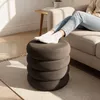 Pufa otwierana ze schowkiem welurowa 42 cm SNUGGO Brązowa Podgląd zdjęcia produktu 4