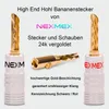 Hohl Bananenstecker 4mm vergoldet 6x Stecker NEXMEX für Produktbild-Vorschau 2