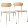 Set mit 2 stapelbaren beigen Holzstühlen - Oviala Lexy Produktbild-Vorschau 2
