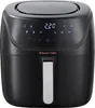 A black Russell Hobbs air fryer with a digital display and silver handle, shown from the front. Produktbild-Vorschau