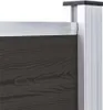 vidaXL Zaunelement WPC 180x105 cm Schwarz Produktbild-Vorschau 3