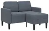 vidaXL 2-Sitzer-Sofa mit Chaiselongue L-Form Dunkelgrau 125 Produktbild-Vorschau 7