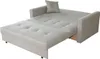 A light gray sofa bed is shown in an extended state, revealing its mattress. Náhled obrázku produktu