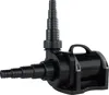 A black pond pump with two hose attachments and a handle, isolated on a white background. Produktbild-Vorschau