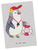 Mr. & Mrs. Panda Postkarte Bademeisterin Herz - Grau Produktbild-Vorschau 1