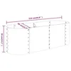 vidaXL Lit surélevé Acier revêtu par poudre 114x40x36 cm Voir les images du produit 6