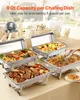 VEVOR rechteckiger Chafing Dish Set 8,5 L Speisenwärmer (4 Produktbild-Vorschau 3