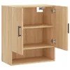 A wooden cabinet with two doors and three shelves, shown with the doors open. Voir les images du produit