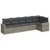 Design 6-tlg. Garten-Sofagarnitur mit Kissen Grau Poly Produktbild-Vorschau 2