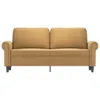 vidaXL Canapé 2 places marron 140 cm velours Voir les images du produit 10