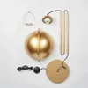 Bagnoli Stehlampe aus Metall in Goldfarben mit Fußschalter Produktbild-Vorschau 5