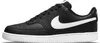A black Nike Court Vision Low sneaker with a white Nike swoosh logo and a white sole, shown from the side against a white background. Podgląd zdjęcia produktu