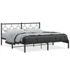 vidaXL Bettgestell mit Kopfteil Metall Schwarz 180x200 cm Produktbild-Vorschau 1