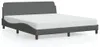 Maison Exclusive - Lit "Dover" gris foncé, 183x213 cm, Voir les images du produit 2