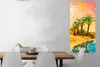 MuchoWow® Poster Gemälde - Öl - Palme - Natur - Wasser Produktbild-Vorschau 2