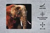 MuchoWow® Mauspad Mousepad Elefant - Rot - Zähne 30x30 cm - Produktbild-Vorschau 2