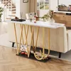 MODFU Eettafel, houten keukentafel, keukentafel met gouden Productafbeelding-voorbeeld 1