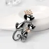 Modeschmuck glänzende Strass niedliche Doppelkatzen Produktbild-Vorschau 7