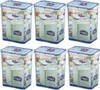 A set of six LocknLock food storage containers arranged in two rows of three. Voir les images du produit