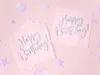 Urokliwe Serwetki "Happy Birthday" w jasnym pudrowym różu – Podgląd zdjęcia produktu 5