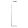 A black metal coat rack with a white square base, shown against a white background. Voir les images du produit
