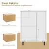 Vrijstaand badkamermeubel, wit, 61x46,5x87 cm. Wastafel met Productafbeelding-voorbeeld 8