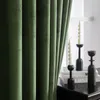 set di 2 tende di velluto verde soggiorno camera da letto Anteprima dell’immagine prodotto 7
