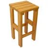 A wooden bar stool on a white background. Produktbild-Vorschau