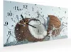 Wanduhr aus Glas mit Motiv Kokosnuss Wasserplatsch- 60 x 30 Produktbild-Vorschau 2