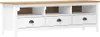 TV-Schrank Hill Weiß 158x40x47 cm Massivholz Kiefer Produktbild-Vorschau 1
