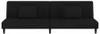 vidaXL Schlafsofa 2-Sitzer mit 2 Kissen Schwarz Samt Produktbild-Vorschau 4