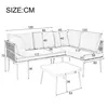 okwish GartenLounge-Set aus Eisen, L-förmiges Produktbild-Vorschau 8