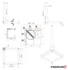 PremiumX Balkonständer 40x40cm Aluminium 1m Mast Ø 50mm Produktbild-Vorschau 7