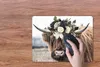 MuchoWow® Mauspad Mousepad Schottische Highlander - Blumen Produktbild-Vorschau 3
