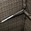 vidaXL Panca da giardino con cuscini in polirattan grigio Anteprima dell’immagine prodotto 9