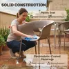 Outsunny Gartenstühle 4er Set ergonomisch Balkonstühle mit Produktbild-Vorschau 6