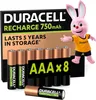 8 Duracell Akku AAA 750mAh wiederaufladbare AAA Batterien Produktbild-Vorschau 1