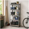 Mehrzweckregal Standregal aus Stahl und MDF, 150x70x30 cm Produktbild-Vorschau 3