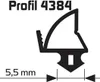 Renov.-Dichtung sw Profil25m, 4384 f. KF-Fenster u.Türen Produktbild-Vorschau 1